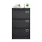 Boyel Living - Filing Cabinet Lateral File Cabinet 3 Drawer Locking Metal for Home Office Legal Letter A4 F4 - Black-Front_Standard