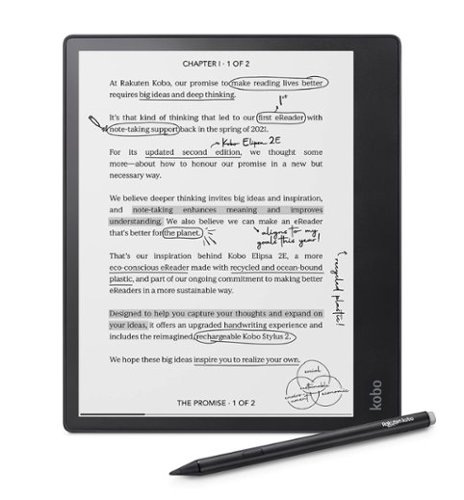 Elipsa 2E | eReader | 10.3" Glare-Free Touchscreen | Includes Kobo Stylus 2 | Carta E Ink Technology | 32GB - 2023 - Black-Front_Standard 