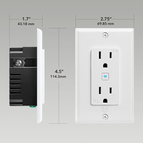 Geeni Smart Wi-Fi In-Wall Outlet - White BUY IN EUROPE