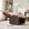 Bestier - Power Recliner Chair with Massage & Heat, Adjustable Single Sofa with Footrest, Cup Holders & Storage - Brown-Front_Standard
