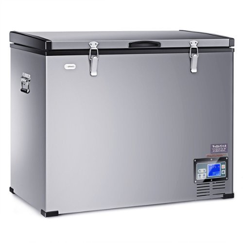 Costway - 121-Quart Portable Electric Car Cooler Refrigerator / Freezer Compressor Camping - Black/Gray