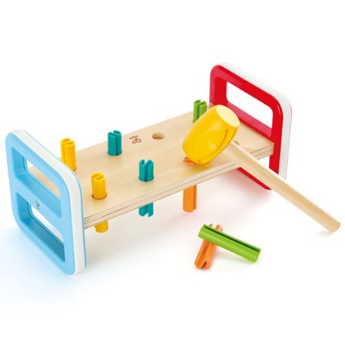 Hape - Hape: Rainbow Pounder - Wooden Hammering Bench Toy, 18mo+