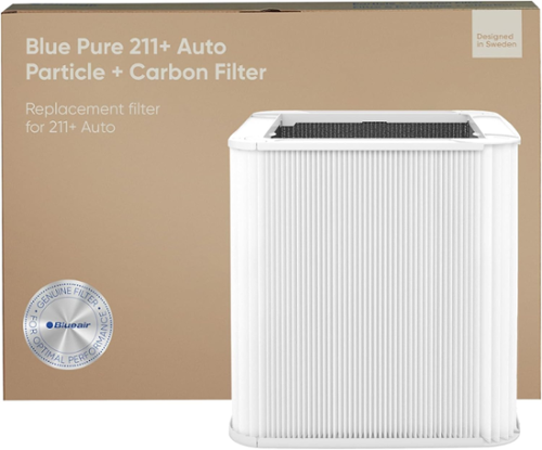 Blueair - Blue Pure 211+ Auto Replacement Filter, AHAM Certified HEPASilent Dual Filtration, Carbon Filter - White-Front_Standard 