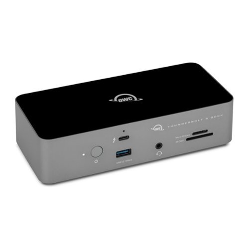 OWC - 11-Port Thunderbolt 5 Docking Station, 2.5GbE, SD/Micro-SD Card Reader, USB 3.2 Type-A Ports, 140W Power Delivery - Space Gray-Front_Standard 