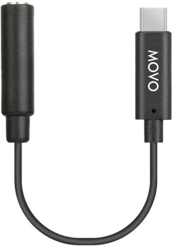 MOVO - PMA-1 Female 3.5mm TRS Microphone Audio Adapter Cable Compatible with The DJI OSMO Pocket-Front_Standard 