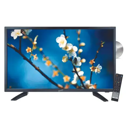 Front. Supersonic - 22" 12 Volt ACDC LED HDTV with DVD Player, USB, SD Card Reader and HDMI.