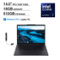 Lenovo - ThinkPad T14 Laptop 14.0 WUXGA (Intel Ultra 7-255U, 16GB DDR5, 512GB PCIe SSD, Win 11 Pro) w/USB Hub - Black-Front_Standard