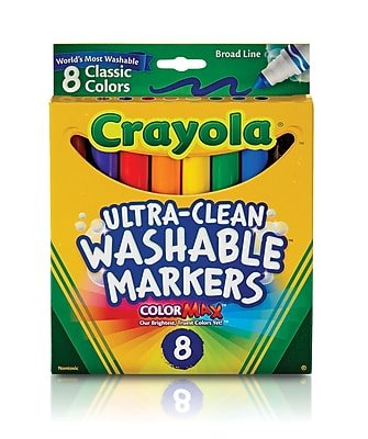 Crayola - Classic Kid's Markers, Broad Point, 8/Pack - Assorted