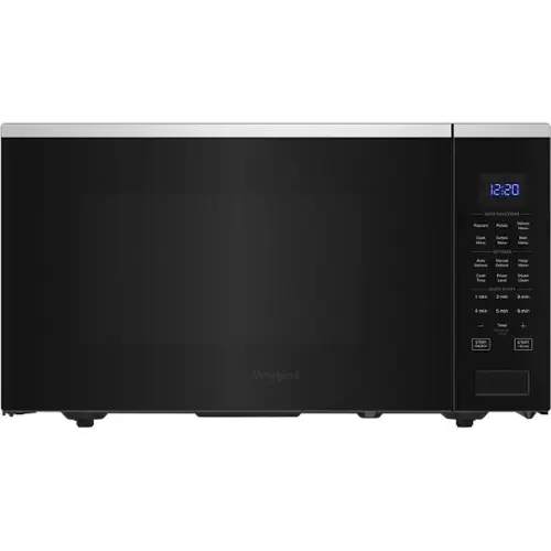 12:20 C  
AUTO FUNCTIONS  
Popcorn  
Potato  
Reheat  
Cook  
Soft  
Melt  
Menu  
OPTIONS  
Auto  
Manual  
Keep  
Crisp  
Steam  
QUICK START  
Time  
Level  
Clean  
1 min  
2 min  
3 min  
4 min  
5 min  
6 min  
STOP UNLOCK  
START  
Whirlpool