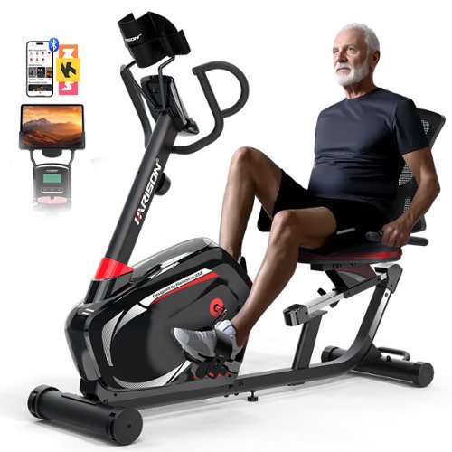 HARISON - Pro Magnetic Recumbent Bike for Adults & Seniors, Heavy-Duty 400 lb Capacity Exercise Bike (BBB8Eco) - Black-Front_Standard 