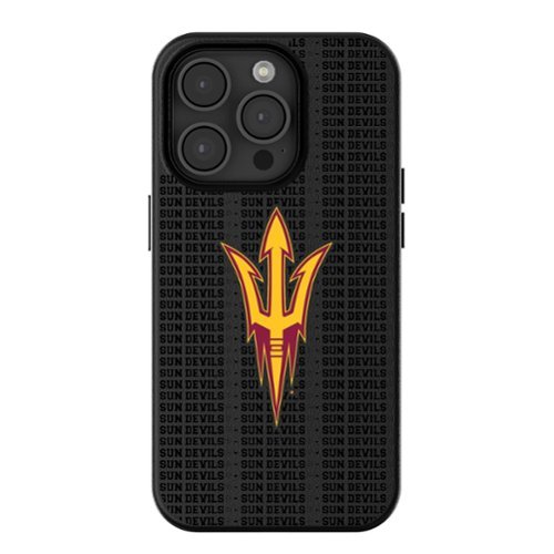 Keyscaper - NCAA - Arizona State Sun Devils Primary Logo iPhone Magnetic Bump Case - 16 Pro Max - Black-Front_Standard 