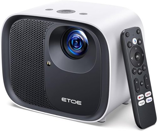 ETOE - E3 Pro Android TV 11.0 Projector, 4K 1080P FHD, Auto Focus, 600 ANSI Lumens, HDR 10+, 20W Dolby Audio, Netflix Licensed - White