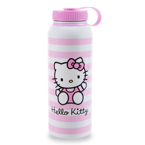  Silver Buffalo - Sanrio Hello Kitty Stainless Steel Water Bottle | Holds 42 Ounces - Pink
