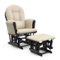Storkcraft - Hoop Glider and Ottoman - Black/Beige-Front_Standard