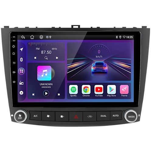 Junsun - 10" 8 Core 6+128GB Android 15 carplay For Lexus IS250 XE20 2005-2013 Car Stereo Radio GPS Navi Bluetooth WIFI RDS SWC FM - Black-Front_Standard 