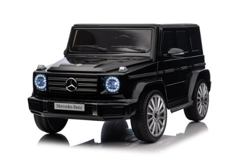 BreeBe - Licensed Mercedes-Benz G500 24V Kids Ride-On, Remote Control, 3 Speeds, Power Display, Bluetooth, LED, Safety Belt - Black-Front_Standard 