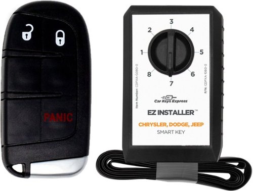 Car Keys Express - Chrysler, Dodge, and Jeep Simple Key - 3 Button Smart Key Remote and programming device - Black