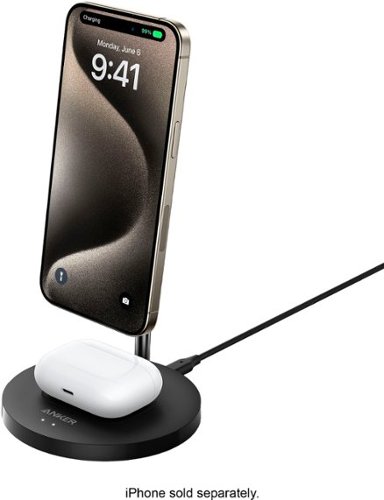 Anker MagGo 2 in 1 15W Wireless Charging Stand for iPhone, AirPods