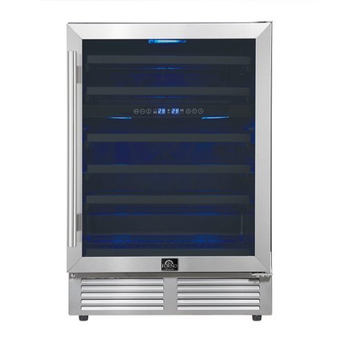 Forno Appliances - Bacchino 51-Bottle Dual Zone Wine Cooler - Stainless Steel