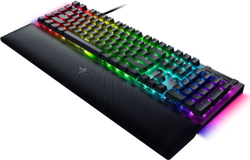 Razer BlackWidow V4 Full Size Wired Mechanical Green Clicky Switch Gaming Keyboard with Chroma RGB Backlighting - Black BUY IN EUROPE