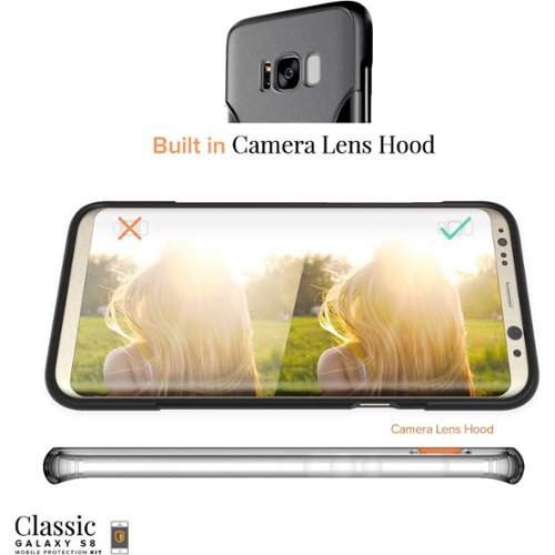 SaharaCase Classic Case with Glass Screen Protector for Samsung Galaxy S8 - Black SHOP ONLINE