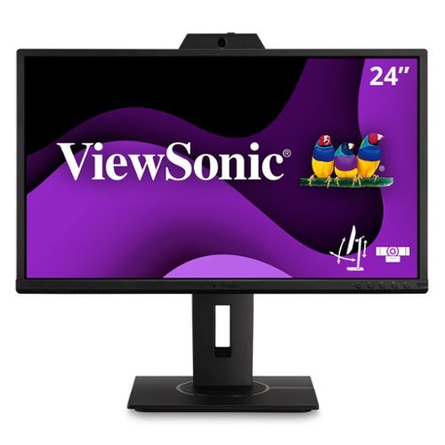 ViewSonic - Refurbished Excellent - 1080p IPS VG2440V 24" Video Conferencing Monitor (CR) - Black-Front_Standard 