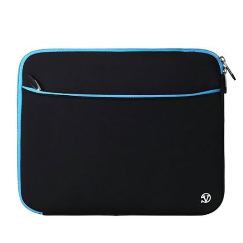 Kitcheniva - Neoprene Tablet Sleeve Pouch Bag Case For 12" iPad - Black/Blue-Front_Standard 