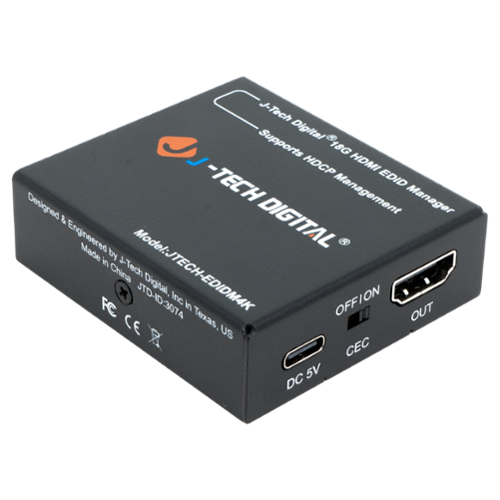 J Tech Digital 4K 60Hz HDMI EDID Emulator with HDCP Management and