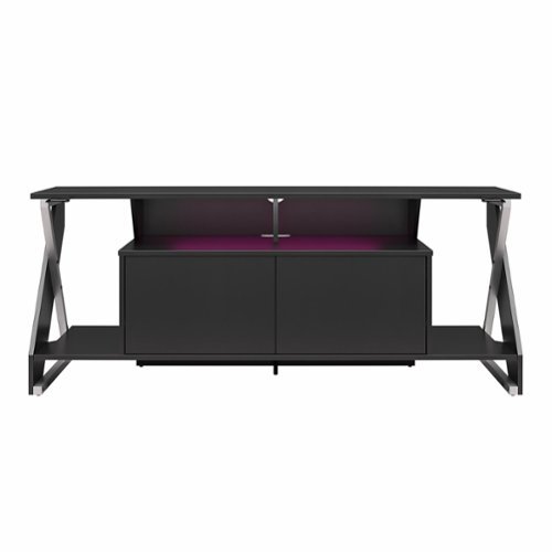 Ntense - Xtreme Gaming Console & TV Stand - Black-Front_Standard 