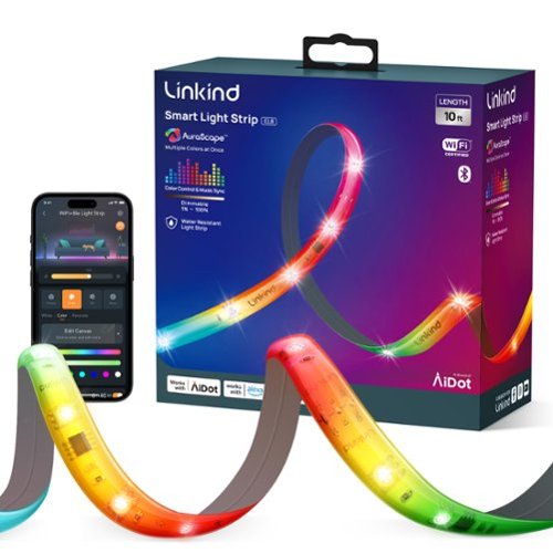 Linkind - EL8 Smart Light Strip, Color Changing, 10ft - Multicolor-Front_Standard 
