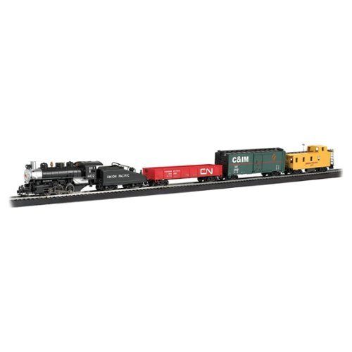 Bachmann - Trains HO Scale Pacific Flyer Ready To Run Electric Powered Model Train Set-Front_Standard 