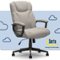 Serta - Connor Upholstered Executive High-Back Office Chair with Lumbar Support - Microfiber - Gray-Angle_Standard