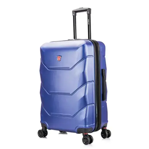 Front. DUKAP - Zonix Lightweight Hardside Spinner Luggage 26" Luggage - BLUE.