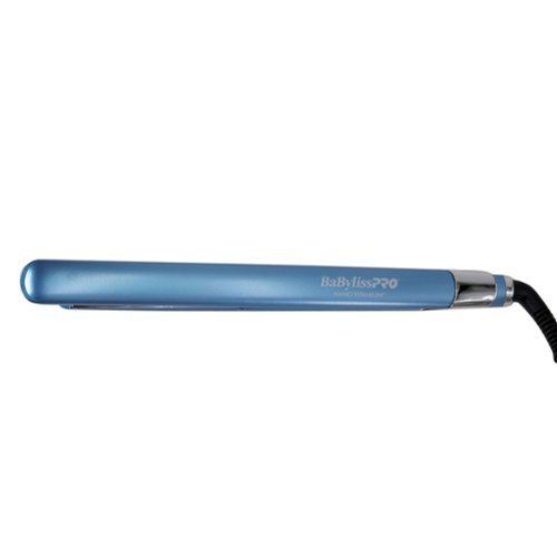 Babyliss - Pro Nano Titanium 1" Ultra-Sleek Hair Straightener, Flat Iron - Blue-Front_Standard 