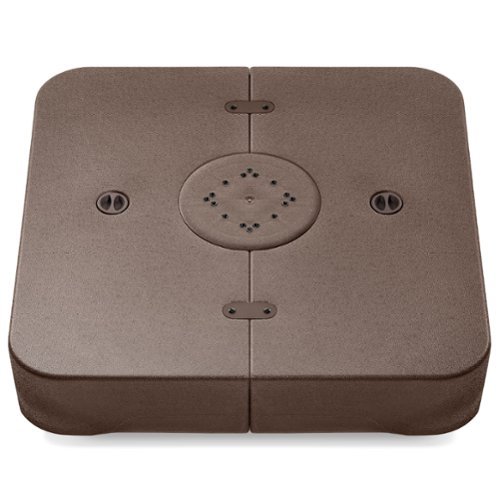 Best Choice Products - 330lb Capacity Fillable Heavy-Duty Outdoor Cantilever Umbrella Base w/ Easy-Fill Spouts - Brown-Front_Standard 