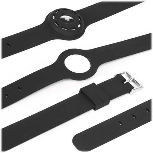 SaharaCase Silicone Dog Standard Collar with Apple AirTag slot - 16-in to 26-in Neck - Black HOW TO BUY