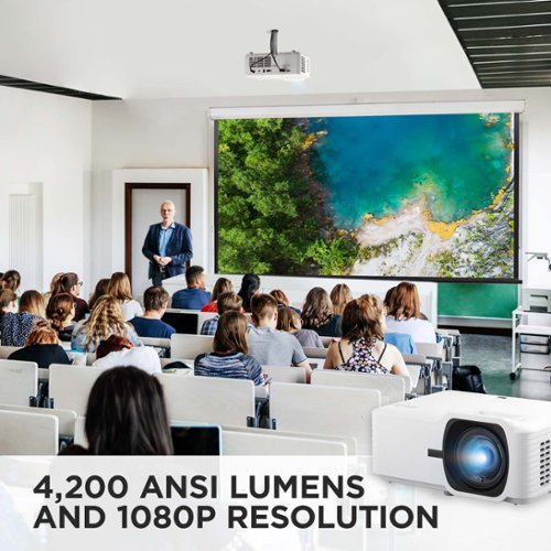 ViewSonic LS711HD 4000 Lumens 1080P Short Throw Laser Projector - White WORLDWIDE DELIVERY