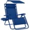 Best Choice Products - Folding Zero Gravity Recliner Patio Lounge Chair w/ Canopy Shade, Headrest, Tray - Marine-Front_Standard