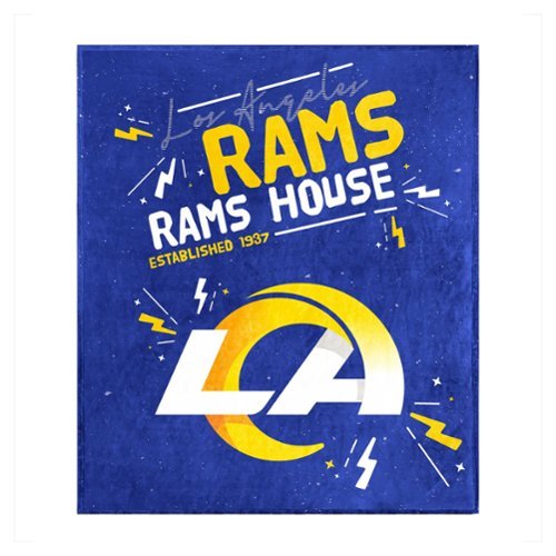 Logo Brands - Los Angeles Rams 60" x 70" Plush Throw Blanket - Multicolor-Front_Standard 