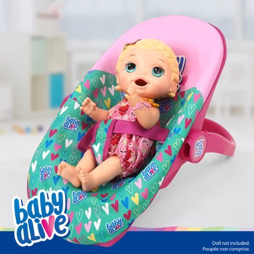509 Crew Baby Alive: Deluxe Doll Car Seat - Green, Pink, Hearts WORLDWIDE DELIVERY