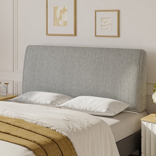 Pinmoco - Queen Size Adjustable Ergonomic Upholstered Foam Headboard - Gray - Gray