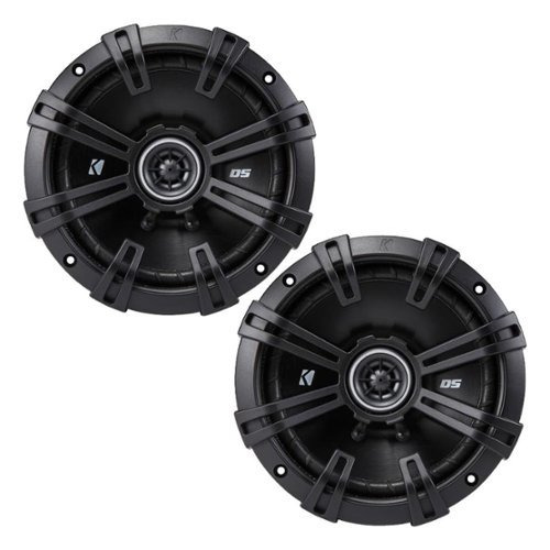 KICKER - DSC670 DS Series 6.75" 4-Ohm Coaxial Speakers - Pair - Black-Front_Standard 