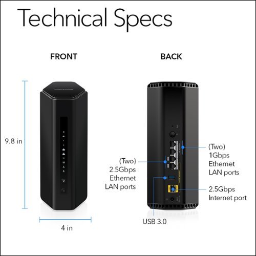NETGEAR Wi-Fi 7 Router  Nighthawk BE9300 Tri-band  Router - Black BUY IN MIDDLE EAST