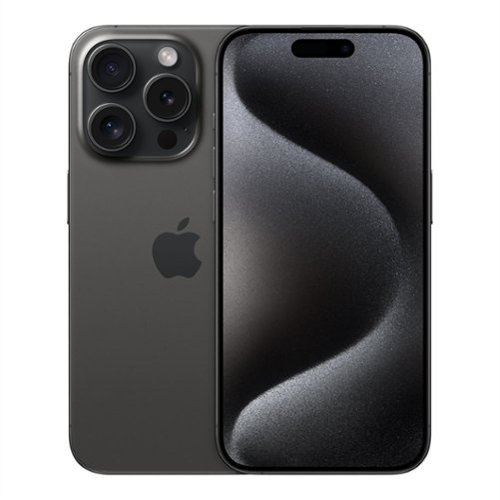 Apple - Refurbished Excellent - iPhone 15 Pro 128GB 6.1" 5G Fully Unlocked,  Titanium - Black-Front_Standard 