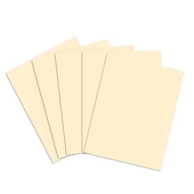 Staples - 67 lb. Cover Stock Paper, 8.5" x 11", 250 Sheets/Pack (82996) - Ivory