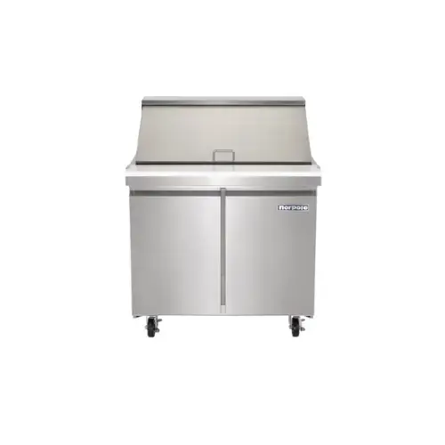 Front. Magic Chef - Commercial 7.6 cu. ft. Mega Top Prep Table Refrigerator in Stainless Steel - Stainless Steel.