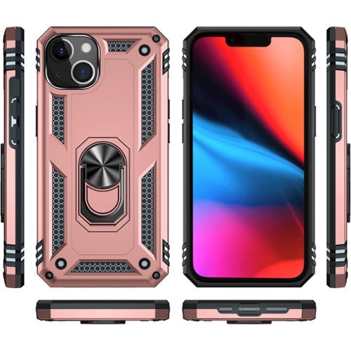 SaharaCase Kickstand with Belt Clip Case for Apple iPhone 13 and iPhone 14 - Rose Gold WORLDWIDE DELIVERY