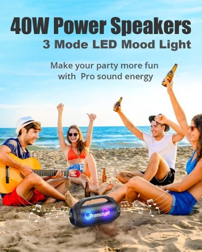 Tronsmart Bang SE Portable Wireless Bluetooth Speaker with 40W Power, IPX6 Waterproof, 24H Playtime, LED Lights for Home Outdoor - Black SHOP ONLINE