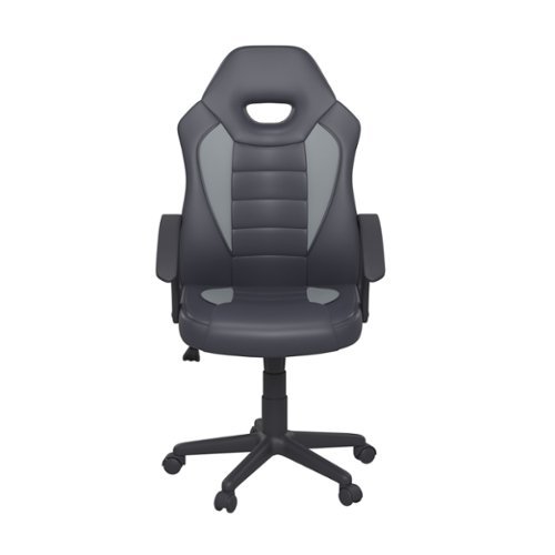 Lifestyle Solutions - Rogue Sound Office Chair with Fixed Arms and 2.0 Bluetooth - Gray-Front_Standard 