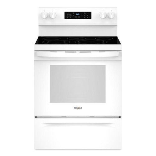  Whirlpool - 5.3 Cu. Ft. Freestanding Electric Convection Range with No Preheat Air Fry and Air Baking - White